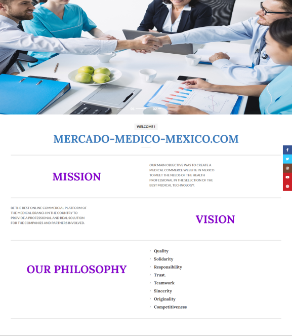 MERCADO-MEDICO-MEXICO Medical eCommerce Website Design